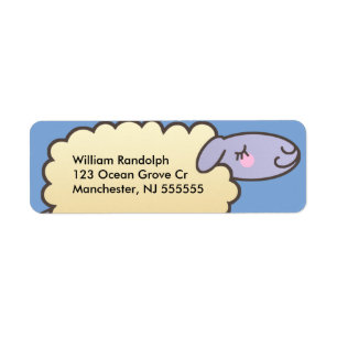 Kids Cute Sheep Return Address Labels