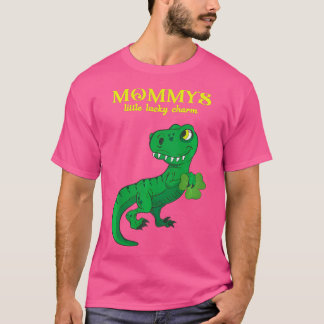 Kids Cute St Patrick'S Day Clover Boys Irish Dinos T-Shirt