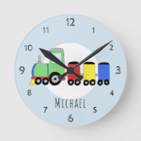 Kids Cute Train Cartoon Boys Nursery Name