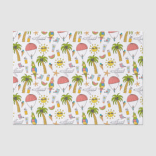 Kids Cute Tropical Vacation Adventure Tissue Paper
