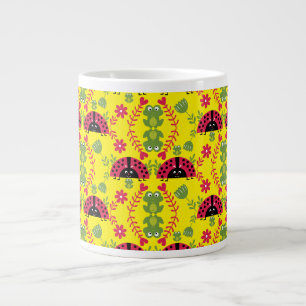 Kids Cute Whimsical ladybug Large Coffee Mug