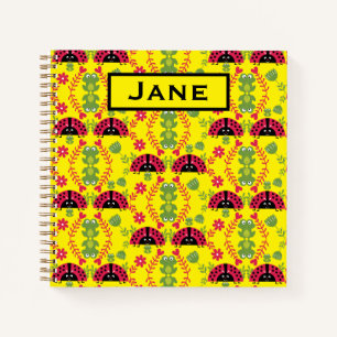 Kids Cute Whimsical ladybug Notebook
