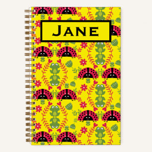 Kids Cute Whimsical ladybug Notebook