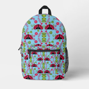 Kids Cute Whimsical ladybug Printed Backpack