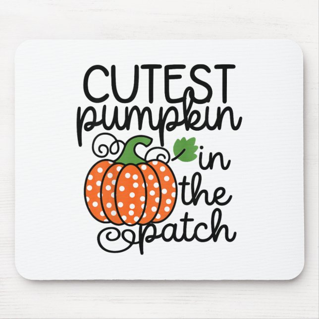 Kids Cutest Pumpkin In The Patch By  Mouse Mat (Front)