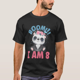 Kids Dabbing Birthday Boy Panda 8th Birthday 8 Yea T-Shirt