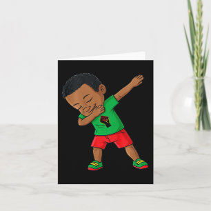 Kids Dabbing Black King Juneteenth Melanin Brown S Card