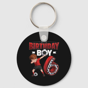 Kids Dabbing Boy 6 Year Old Soccer Player 6th Birt Key Ring