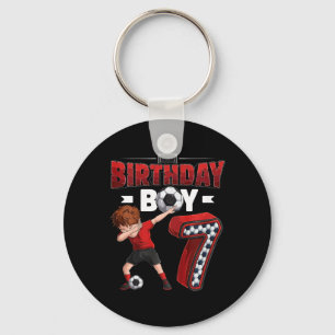 Kids Dabbing Boy 7 Year Old Soccer Player 7th Birt Key Ring
