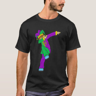Kids Dabbing Jester Mardi Gras Carnival Parade Mas T-Shirt