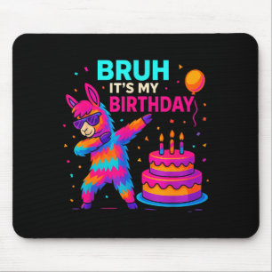 Kids Dabbing Llama Birthday Funny Bday Party Tee Mouse Mat