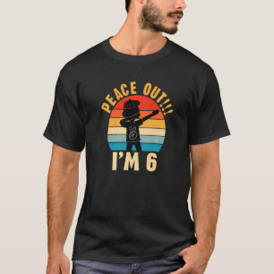 Kids Dabbing Peace Out I'm 6 Years Old 6th Birthda T-Shirt