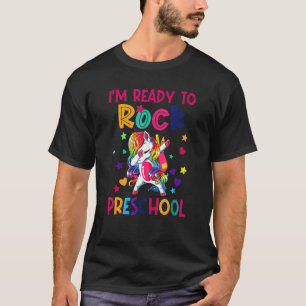 Kids Dabbing Unicorn I'm Ready To Rock Preschool G T-Shirt
