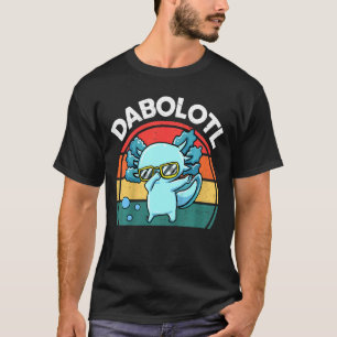 Kids Dabolotl Dabbing Axolotl Retro Blue Salamande T-Shirt