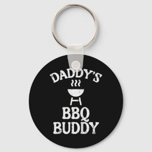 Kids Daddys Bbq Buddy Cute Barbecue Family Match B Key Ring