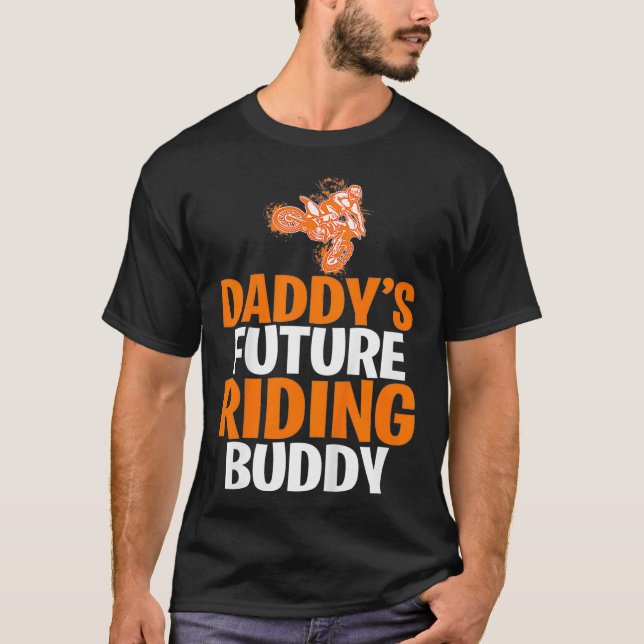 Kids Daddys Future Riding Buddy  Motocross Kids T-Shirt (Front)