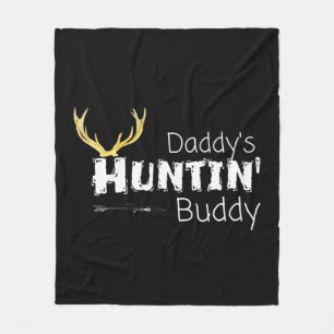 Kids Daddys Hunting Buddy Clothes Boy Girl Toddler Fleece Blanket