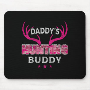 Kids Daddy's Hunting Buddy Funny Camo Daughter Fut Mouse Mat