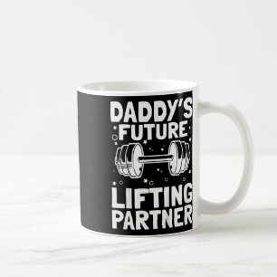Kids Daddy's Lifting Partner Strength Gym Funny Bo Coffee Mug