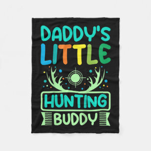 Kids Daddy's Little Hunting Buddy Fleece Blanket