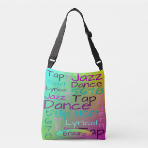 Kids Dance Words Personalised Crossbody Bag