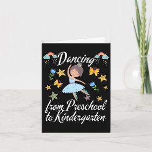 Kids Dancing To Kindergarten Ballerina Preschool G Card