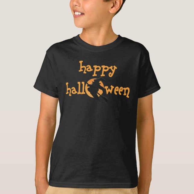 Kids Dark Happy Halloween T-shirt (Front)