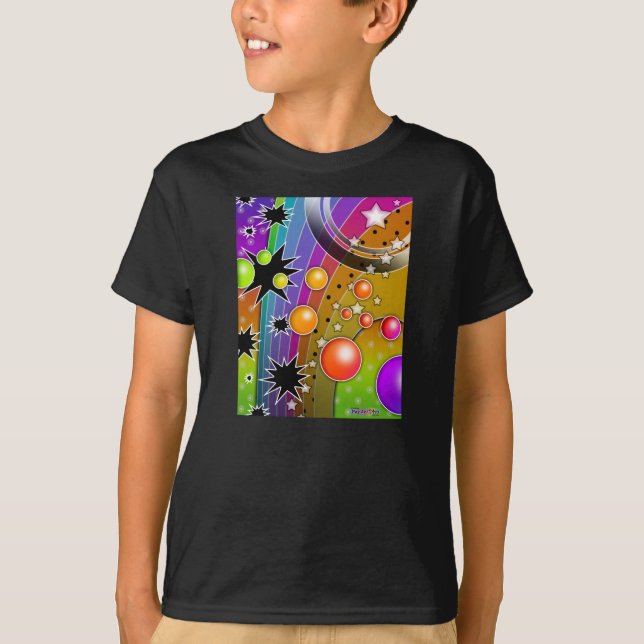 Kid's Dark T-shirts - BIG BANG BLACK HOLES POP ART (Front)