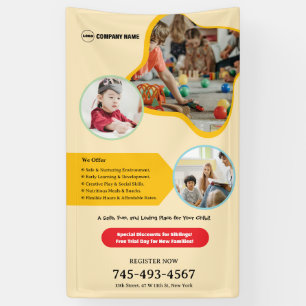 Kids Daycare Custom Editable Banner