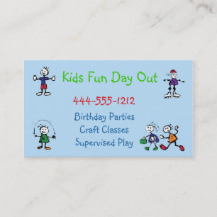 Kids Daycare Party Place Business Card custom