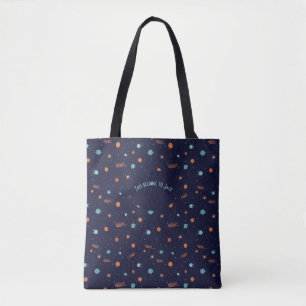 Kids Deep Space Shooting Stars Planets Black Holes Tote Bag