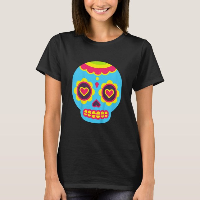 Kids Dia De Los Muertos Costume Baby Sugar Skull C T-Shirt (Front)
