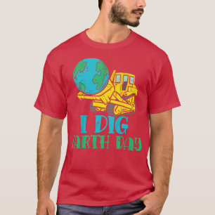 Kids Dig Earth Day Bulldozer Cute Truck Boys Kids T-Shirt