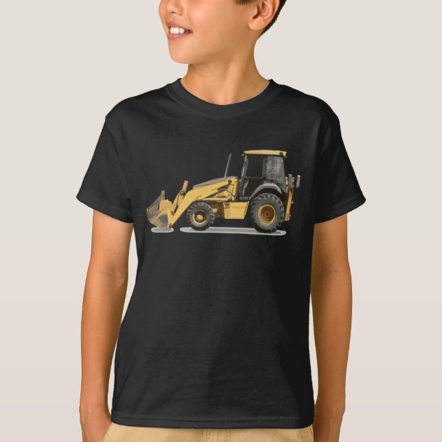 Kids Dig This Digger - Cool Construction Excavator T-Shirt (Front)