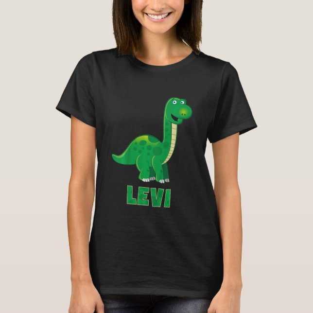 Kids Dino dinosaur name Levi T-Shirt (Front)