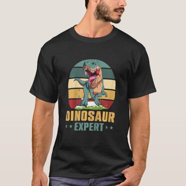 Kids Dino Graphics Dinosaurs Kids Dinosaur Expert T-Shirt (Front)