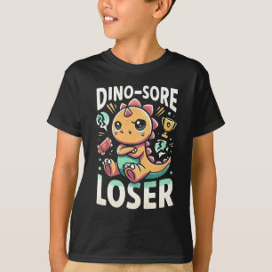 Kids' "Dino-Sore Loser" - Sad Dinosaur Design T-Shirt