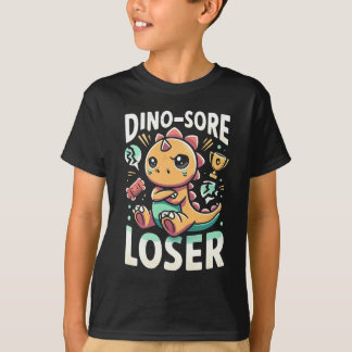 Kids' "Dino-Sore Loser" - Sad Dinosaur Design T-Shirt