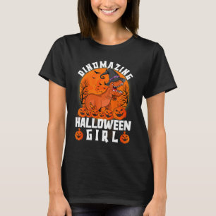 Kids Dinomazing Halloween Girl Dinosaur Saying Cos T-Shirt