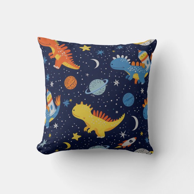 Kids Dinos, Space Dinosaurs Cushion (Front)