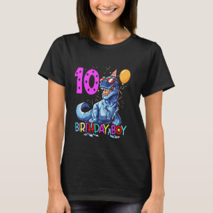 Kids Dinosaur 10th Birthday Boys T Rex Bday 10 Yea T-Shirt