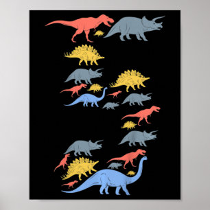 Kids Dinosaur 5th Birthday For 5 Year Old Girls a Poster