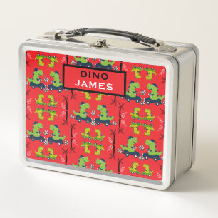 Kids Dinosaur Accessory Metal Lunch Box