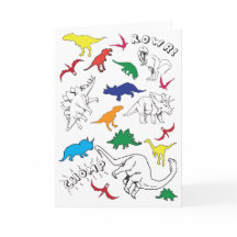Kids Dinosaur Birthday Card