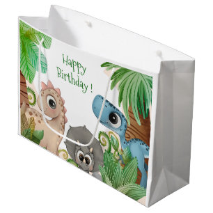Kids Dinosaur Birthday Large Gift Bag