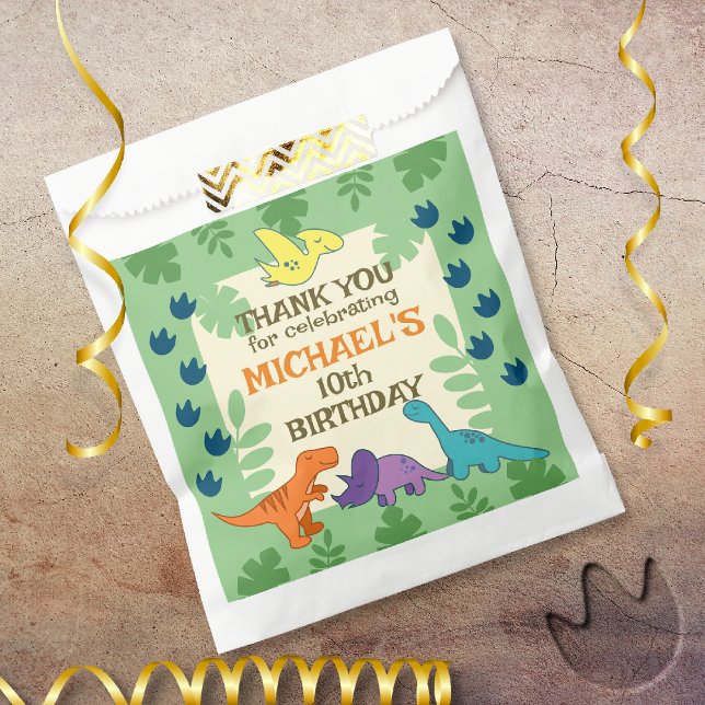 Kids Dinosaur Birthday Party Favour Bags (Creator Uploaded)