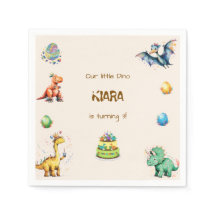 Kids Dinosaur Birthday Party Napkin