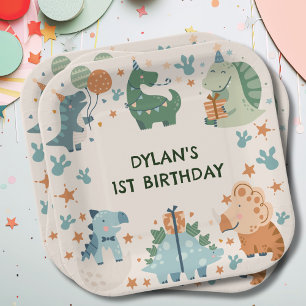 Kid's Dinosaur Birthday Party Paper Plate