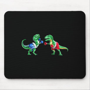 Kids Dinosaur Boxing T Rex T Shirt Gift Gloves Tru Mouse Mat