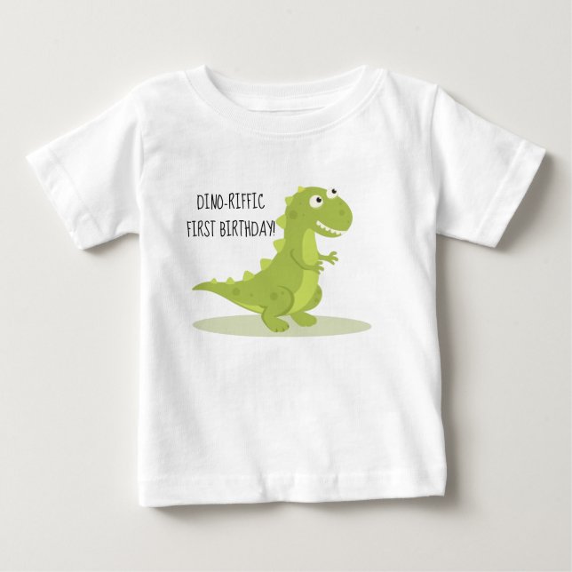 Kids Dinosaur First Birthday Shirt (Front)